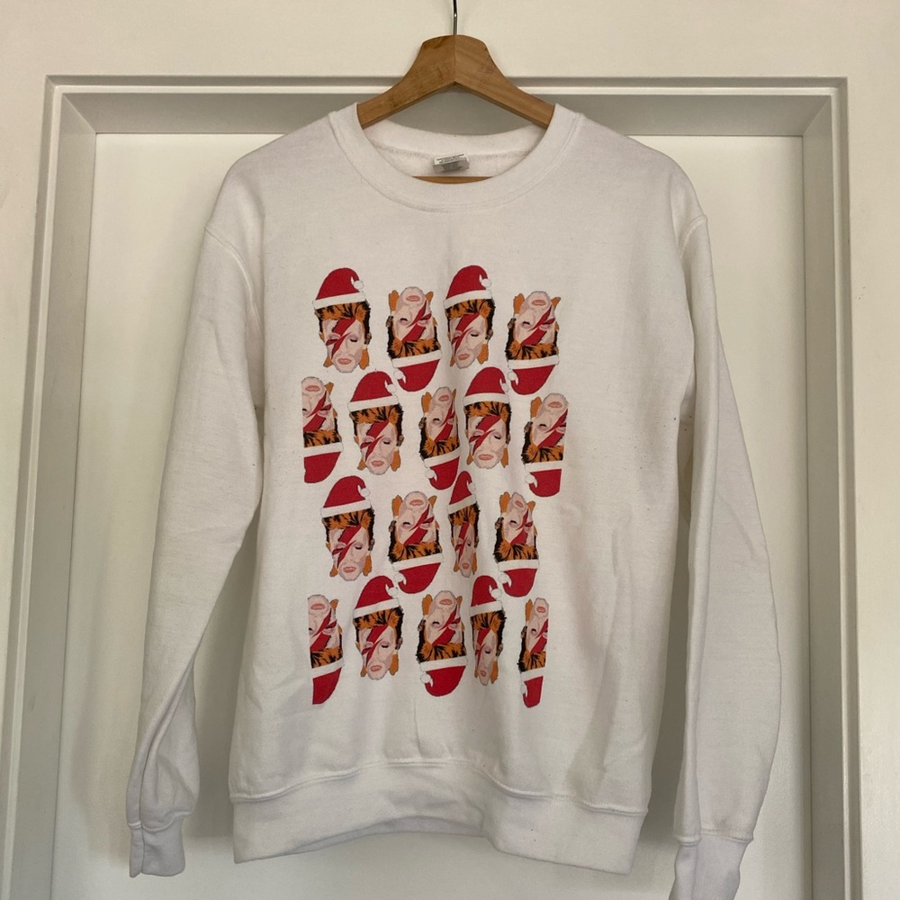 Ugly Christmas Sweater David Bowie Size Small